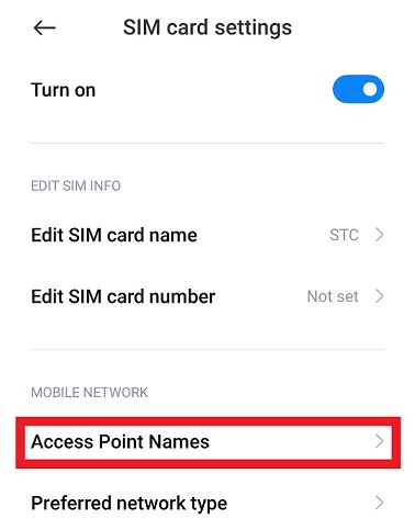 access point names