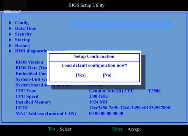 bios setup utility