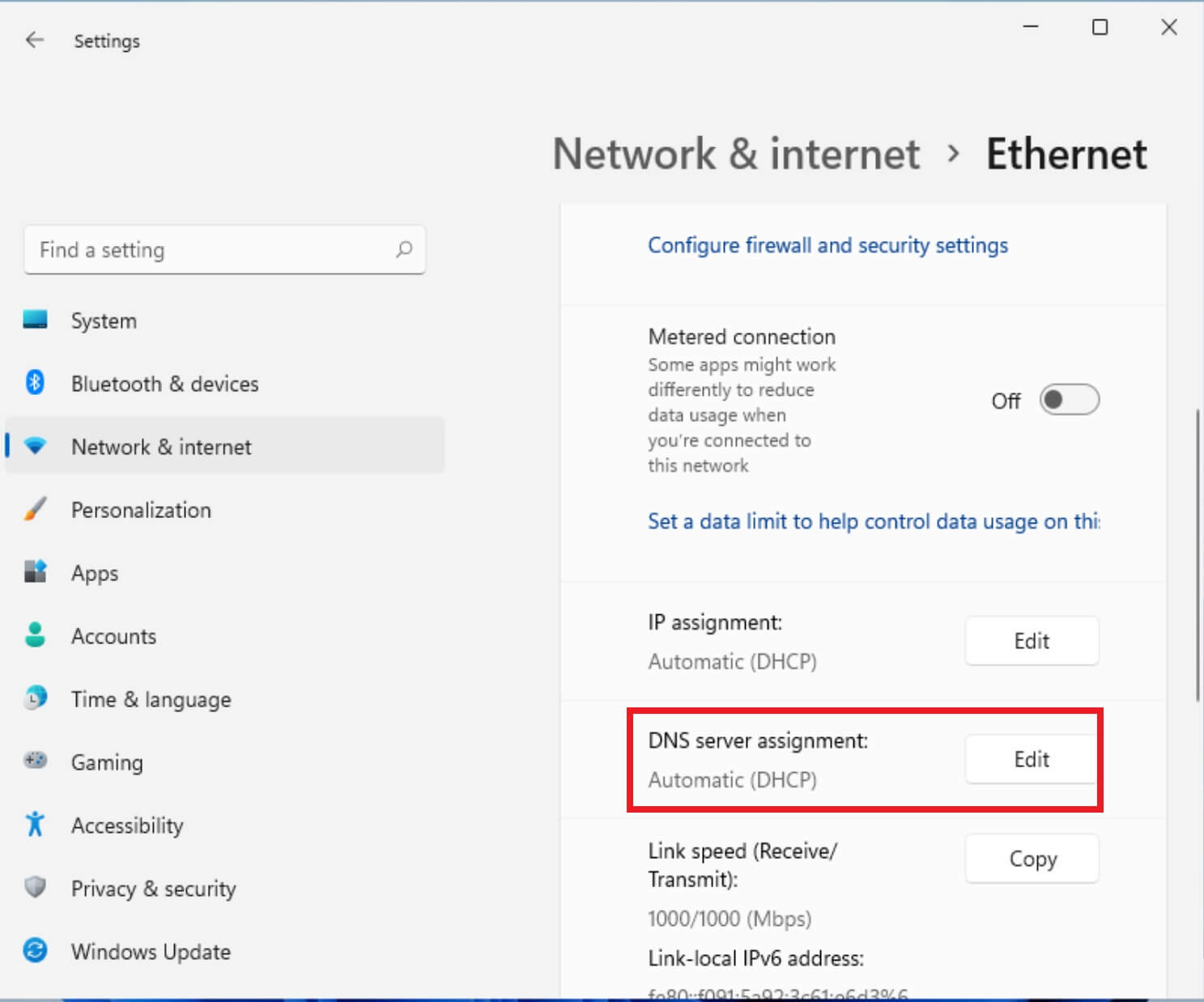 change dns