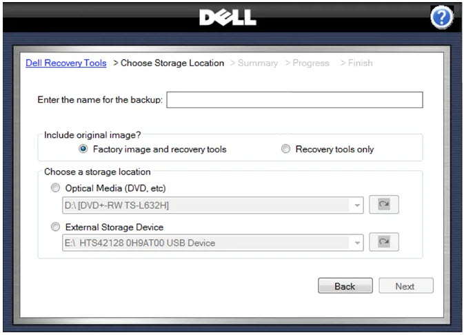 choose storage location