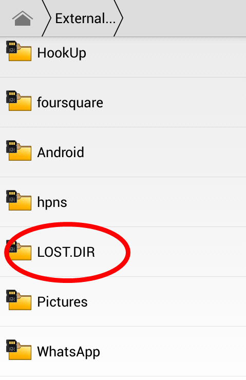 lost dir folder