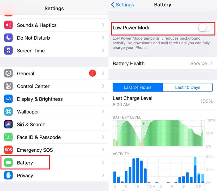 low power mode ios