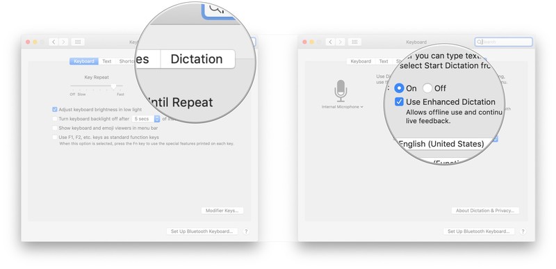 mac enable dictation