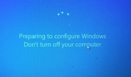 preparing to configure windows stuck