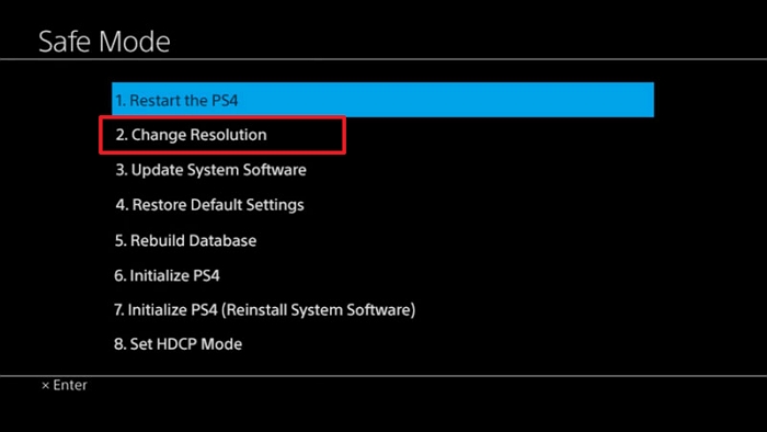 ps4 change resolution