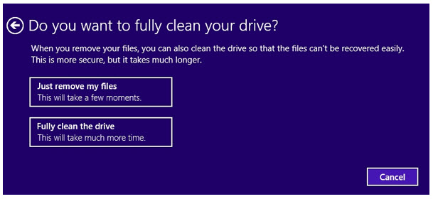 full clean the drive