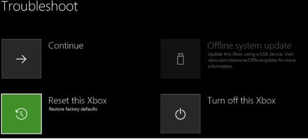 reset this xbox