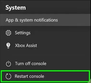 restart your xbox