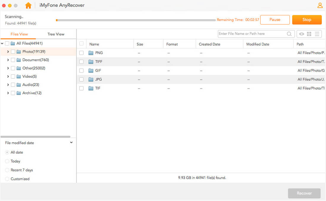 scan external drive with AnyRecover