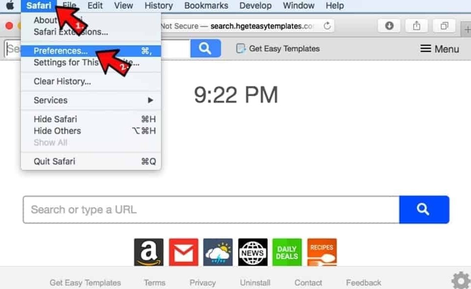 uninstall suspicious extensions in safari