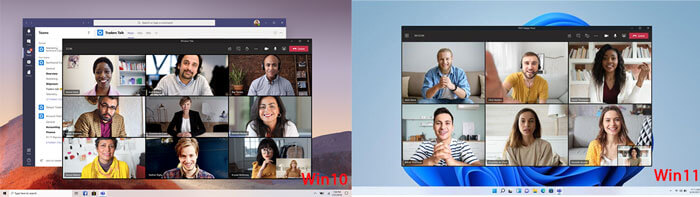 Windows 10 microsoft team vs Windows 11 microsoft team