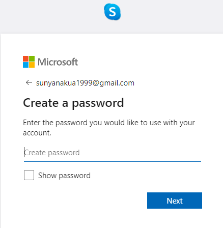 steps 2 for Create Skype Account