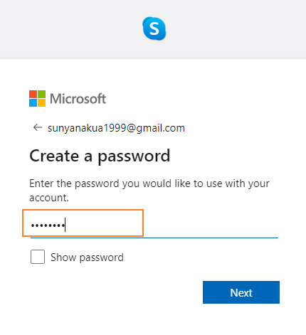 steps 3 for Create Skype Account