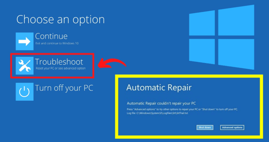 automatic repair troubleshoot