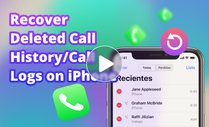 Recover Deleted Call History/Call Logs on iPhone