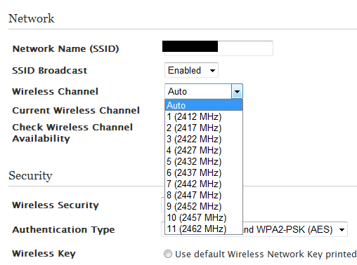 change wireless channel