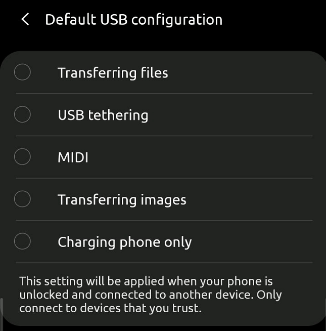 check device settings