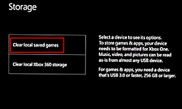 clear xbox local save games