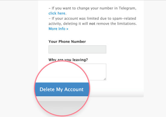 delete telegram account