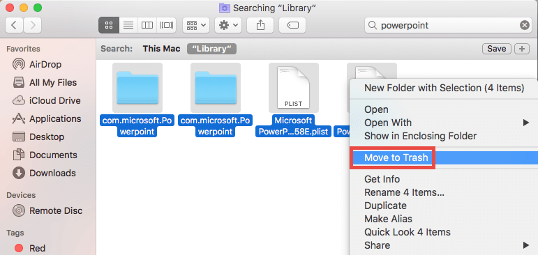 delete ppt folder mac