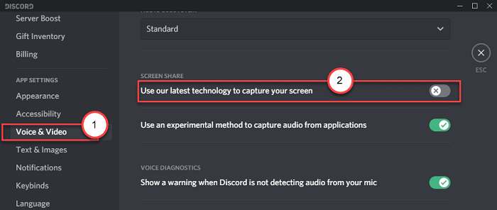 latest technolgy to capture screen discord