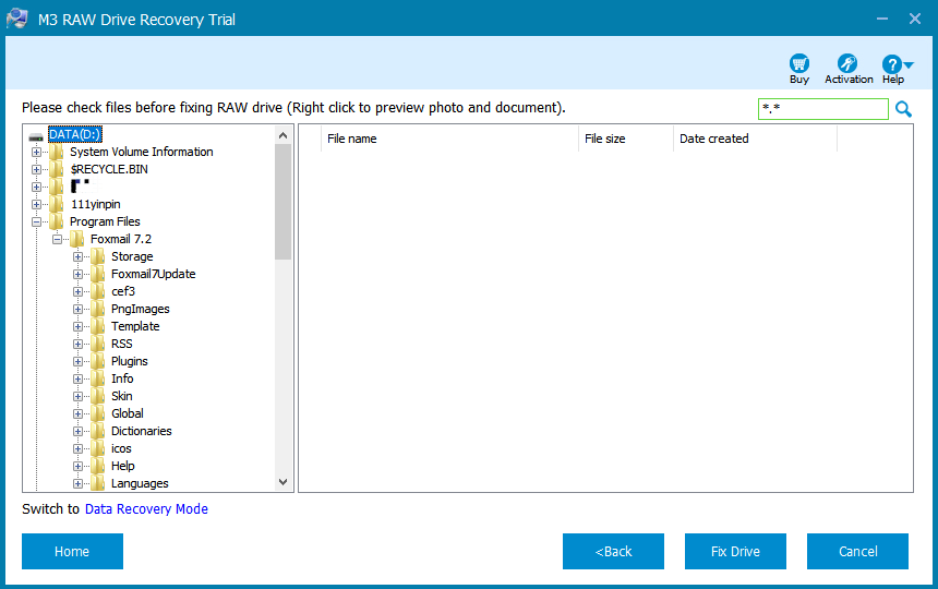 m3 raw drive recovery fix drive