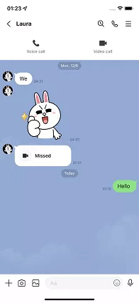 make line video call on phone