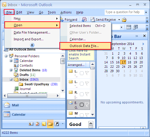 open-outlook-2007-data-file