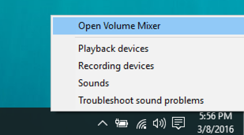 open volume mixer