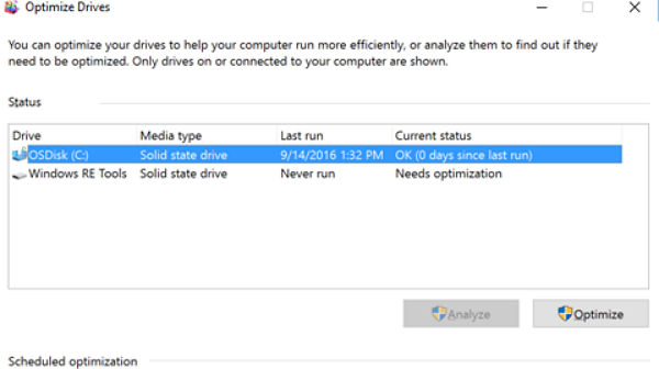 optimize drives