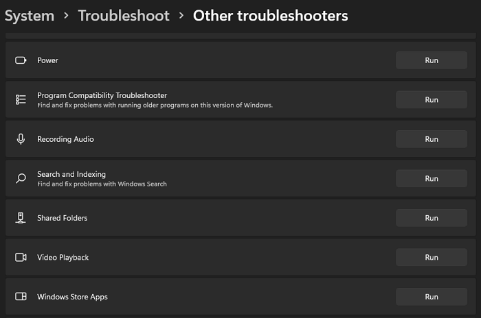 other troubleshooters