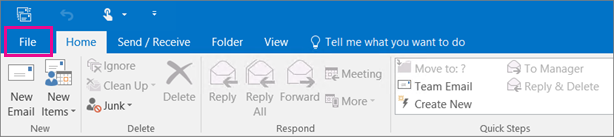 outlook-file-menu