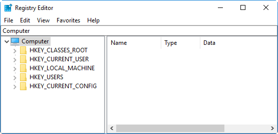 registry editor