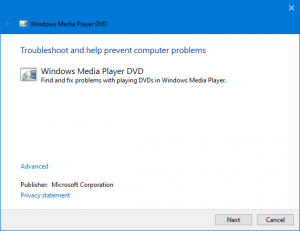 run windows player troubleshooter