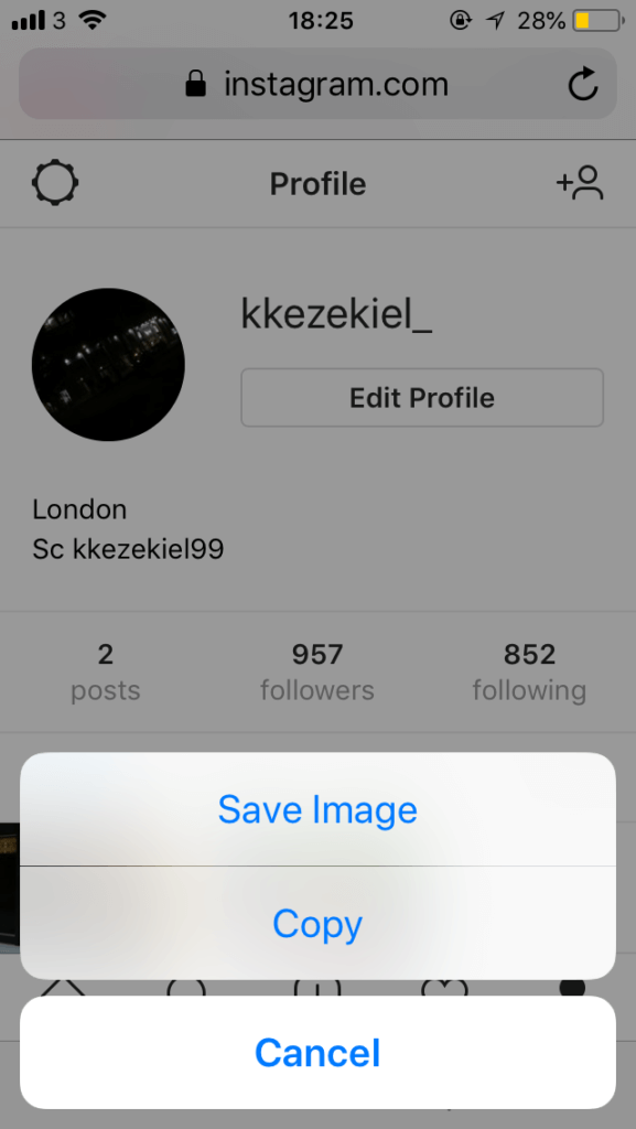 save profile image instagram