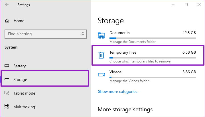 temporary files windows