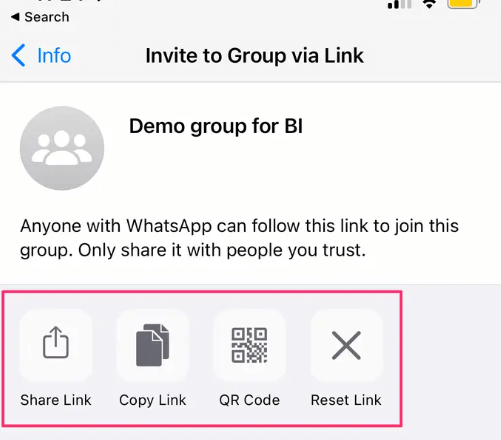 step 4 for How to Join a WhatsApp Group with Link