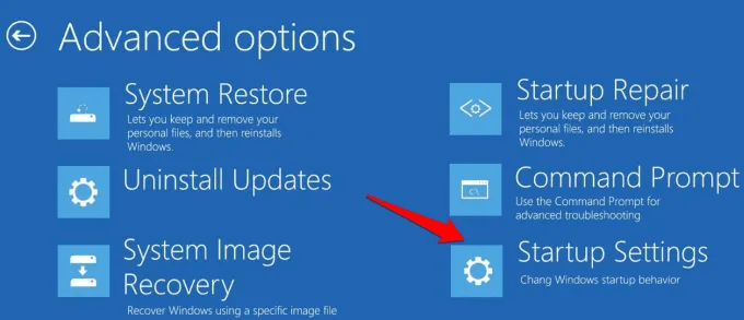 window startup settings