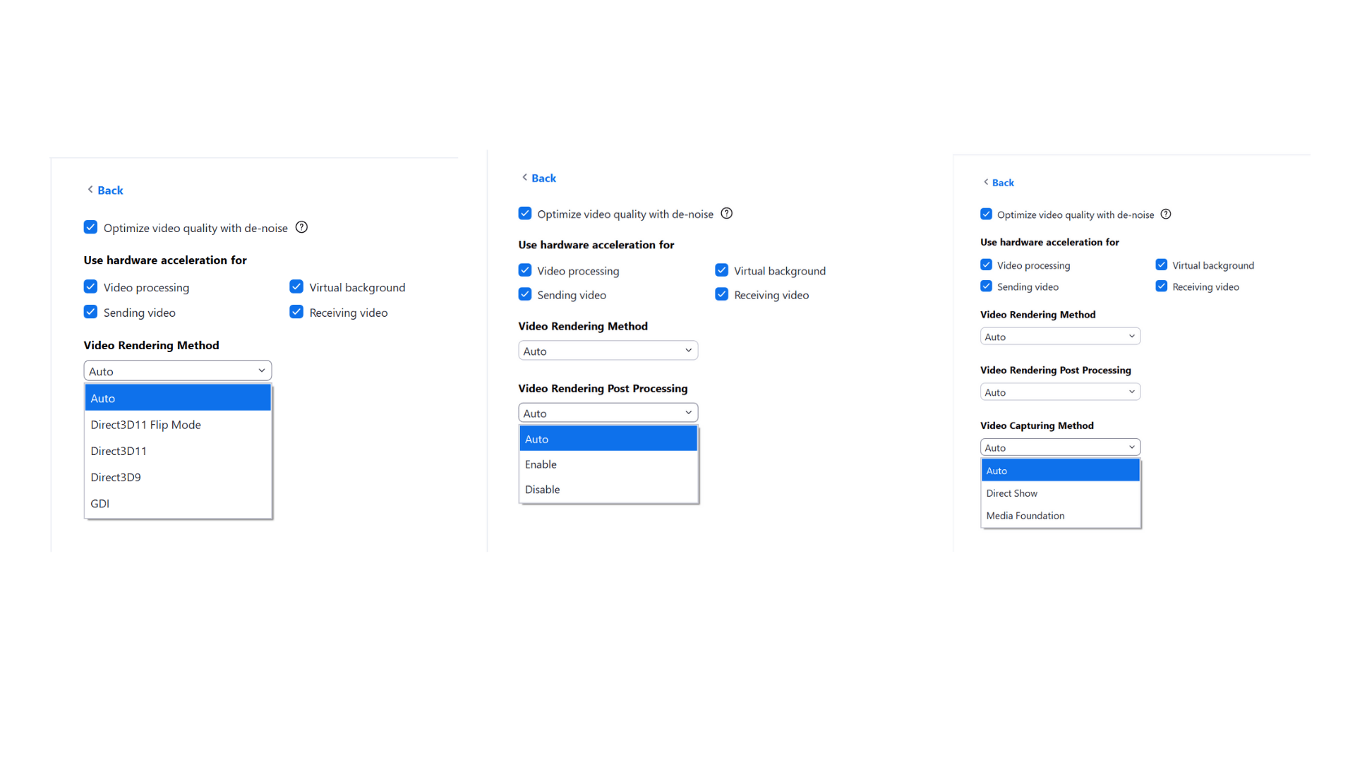 zoom advanced settings